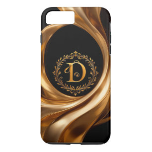 Elegant Golden Monogram Letter D iPhone 8 Plus/7 Plus Case