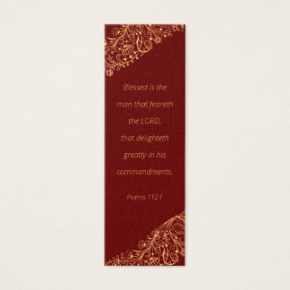 Elegant Golden Pattern Bible Quote Bookmark