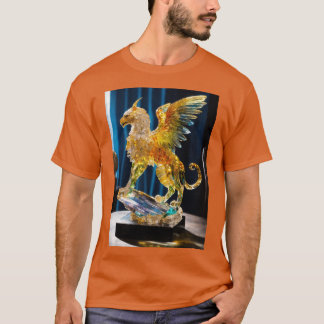 Elegant Golden Pheonix Printed T-Shir. T-Shirt