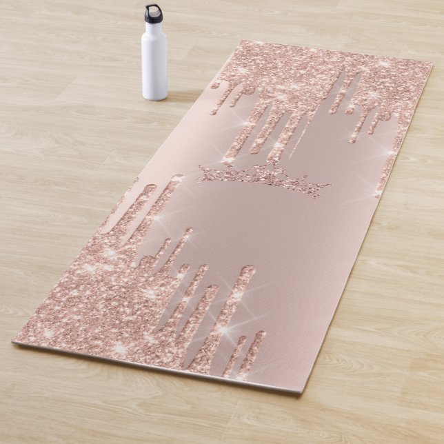 Elegant golden rose glitter, royal  yoga mat (In Situ)