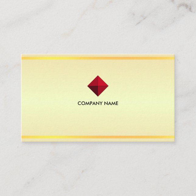 Elegant Golden Shades & Gold Stripes Business Card (Front)