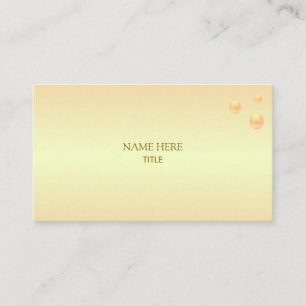 Elegant Golden Shades & Golden Dots Business Card