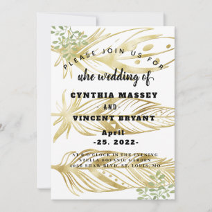 Elegant golden shiny modern invitation