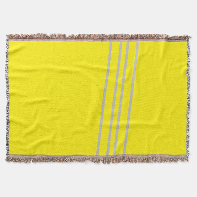 Elegant Golden  Silver Tone   Throw Blanket (Front)
