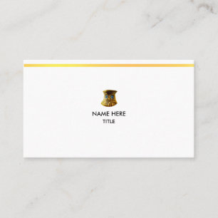 Elegant Golden Stripe on White Business Card
