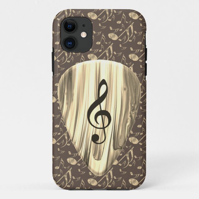 Elegant Golden Treble Clef Music Art  Case-Mate iPhone Case (Back)