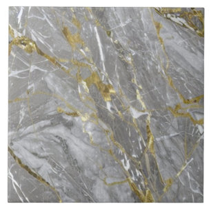 Elegant Golden Veins Marble Ceramic Tile