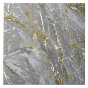 Elegant Golden Veins Marble Ceramic Tile