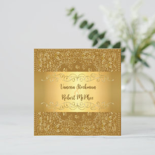 Elegant Golden Wedding Invitation