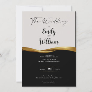 Elegant Golden wedding invitation
