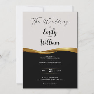 Elegant Golden wedding invitation