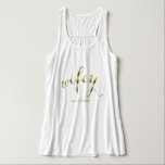 Elegant Golden "wifey" script Honeymoon Singlet<br><div class="desc">Unique design featuring golden "wifey" typography and  "just married" on back. Use Customise it tool to adjust,  make change.</div>