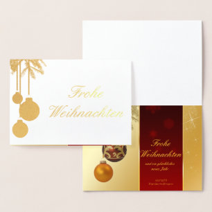 Elegant Goldene Weihnachten Gold Folienkarte Foil Card