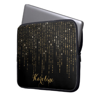 Elegant Golding Glitter Personalised Laptop Sleeve