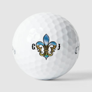Elegant Golf Fleur De Lis Design Balls