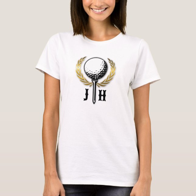 Elegant Golf Monogram Customised T-Shirt (Front)