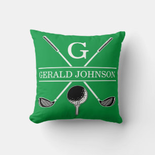 Elegant Golf Monogram Design Cushion