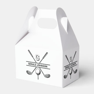 Elegant Golf Monogram Design Favour Box