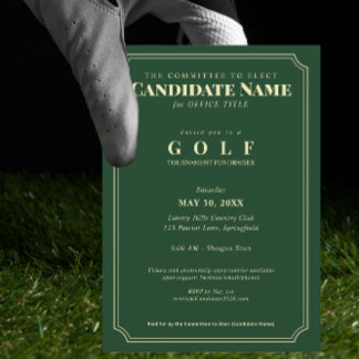 Elegant Golf Tournament Fundraiser Invitation