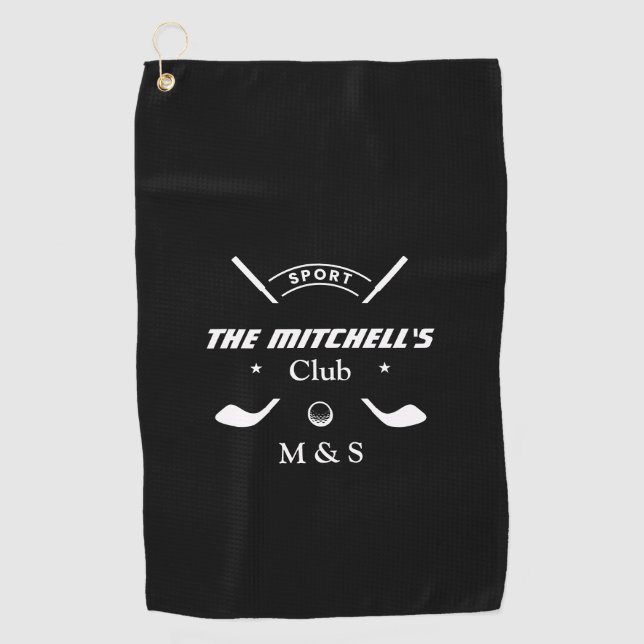Elegant Golf Towel | Custom Monogram for Golfers (Front)
