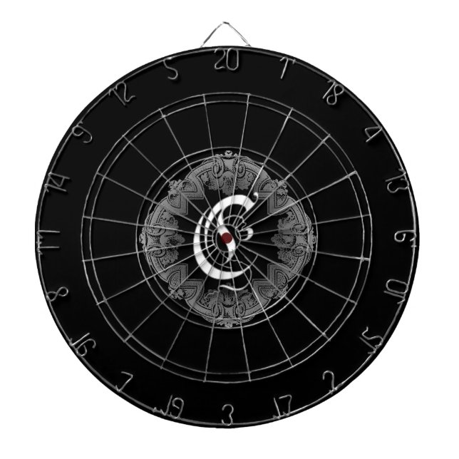 Elegant Goth Initial C Dartboard (Front)