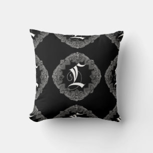 Elegant Goth Initial L Cushion