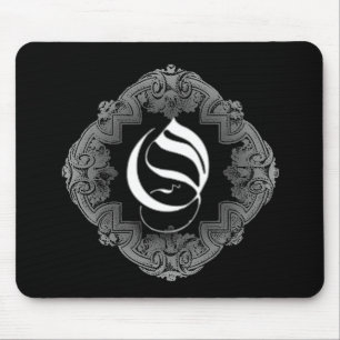 Elegant Goth Initial O Mouse Pad