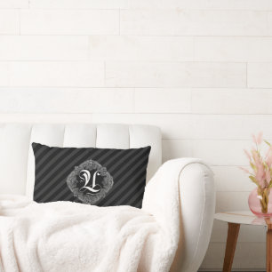 Elegant Goth Initial U Lumbar Cushion