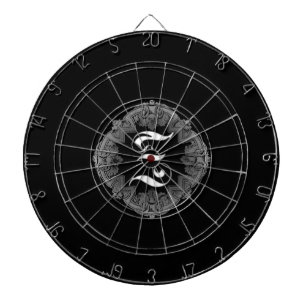 Elegant Goth Initial Z Dartboard