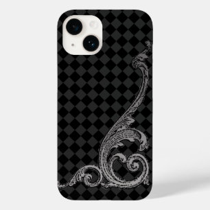 Elegant Goth Swirl Design in Grey iPhone 6 Case