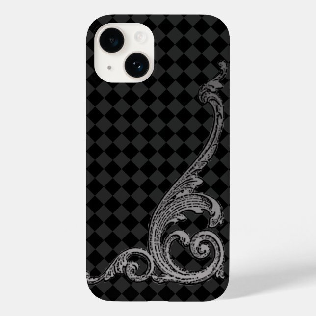 Elegant Goth Swirl Design in Grey iPhone 6 Case (Back)