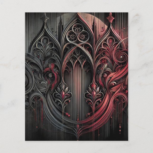 Elegant Gothic Art Paper Sheet (Front)