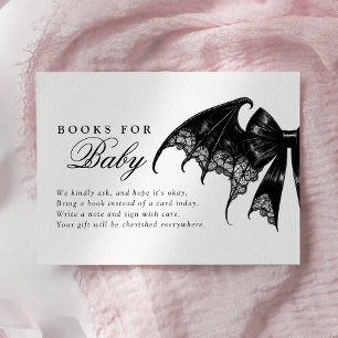 Elegant Gothic Baby Shower Books for Baby Enclosure Card