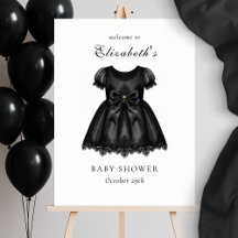Elegant Gothic Baby Shower Welcome Sign