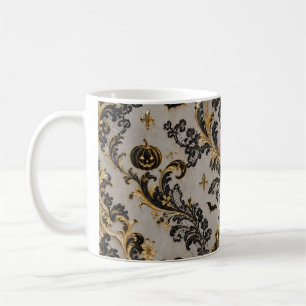 Elegant Gothic Halloween Damask Mug