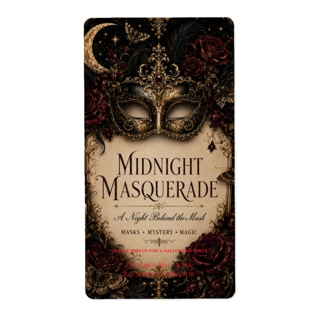 Elegant Gothic Halloween Dinner Party (Front)