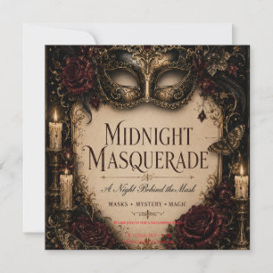 Elegant Gothic Halloween Dinner Party Save The Date
