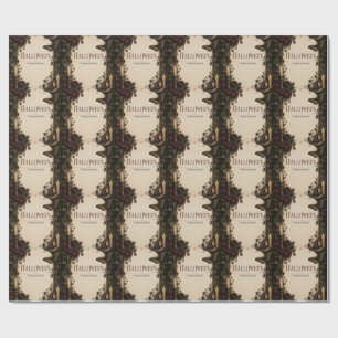 Elegant Gothic Halloween Party Celebration Wrapping Paper