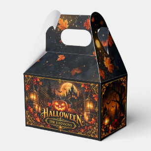 Elegant Gothic Halloween Pumpkin Custom Favour Box