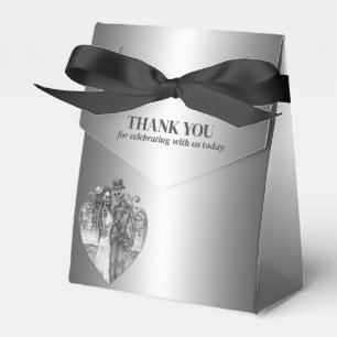 Elegant gothic halloween wedding favour box