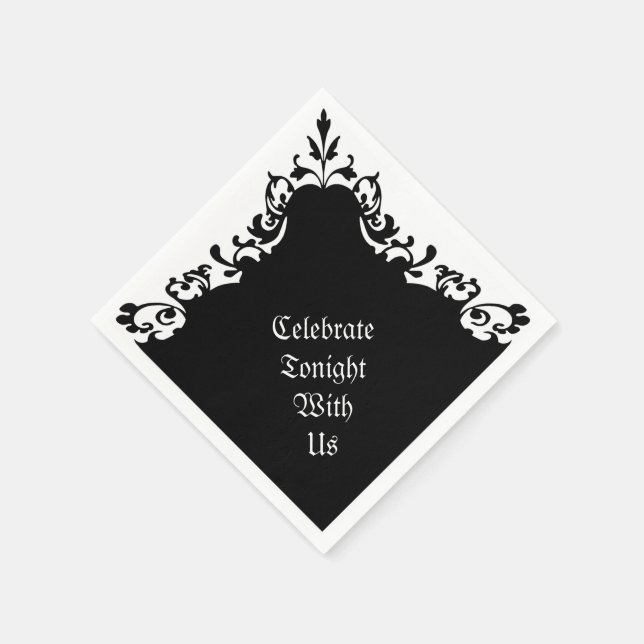 Elegant Gothic Motif Napkins (Corner)