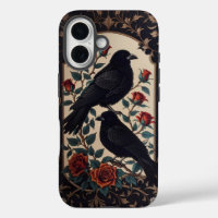 Elegant Gothic Ravens With Roses 