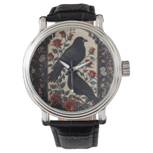 Elegant Gothic Ravens With Roses  Watch