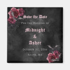 Elegant Gothic Roses Save The Date