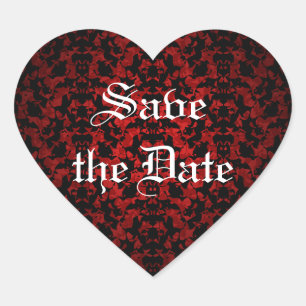 Elegant Gothic Save the Date envelope seals