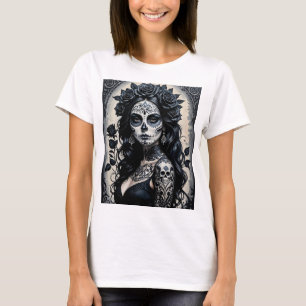 Elegant Gothic Sugar Skull Tee