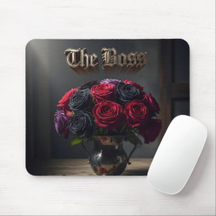 Elegant Gothic The Boss Roses Gift for Manager Mouse Pad