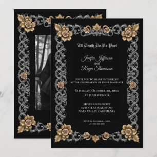 Elegant Gothic wedding Invitation