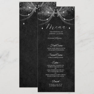 Elegant Gothic Wedding Menu