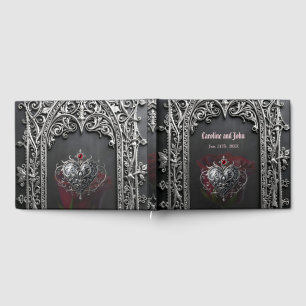 Elegant Gothic Wedding Rose Frame  Guest Book